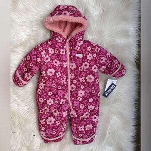 NWT OshKosh B’Gosh Pink Floral Baby Snowsuit size 3-6M